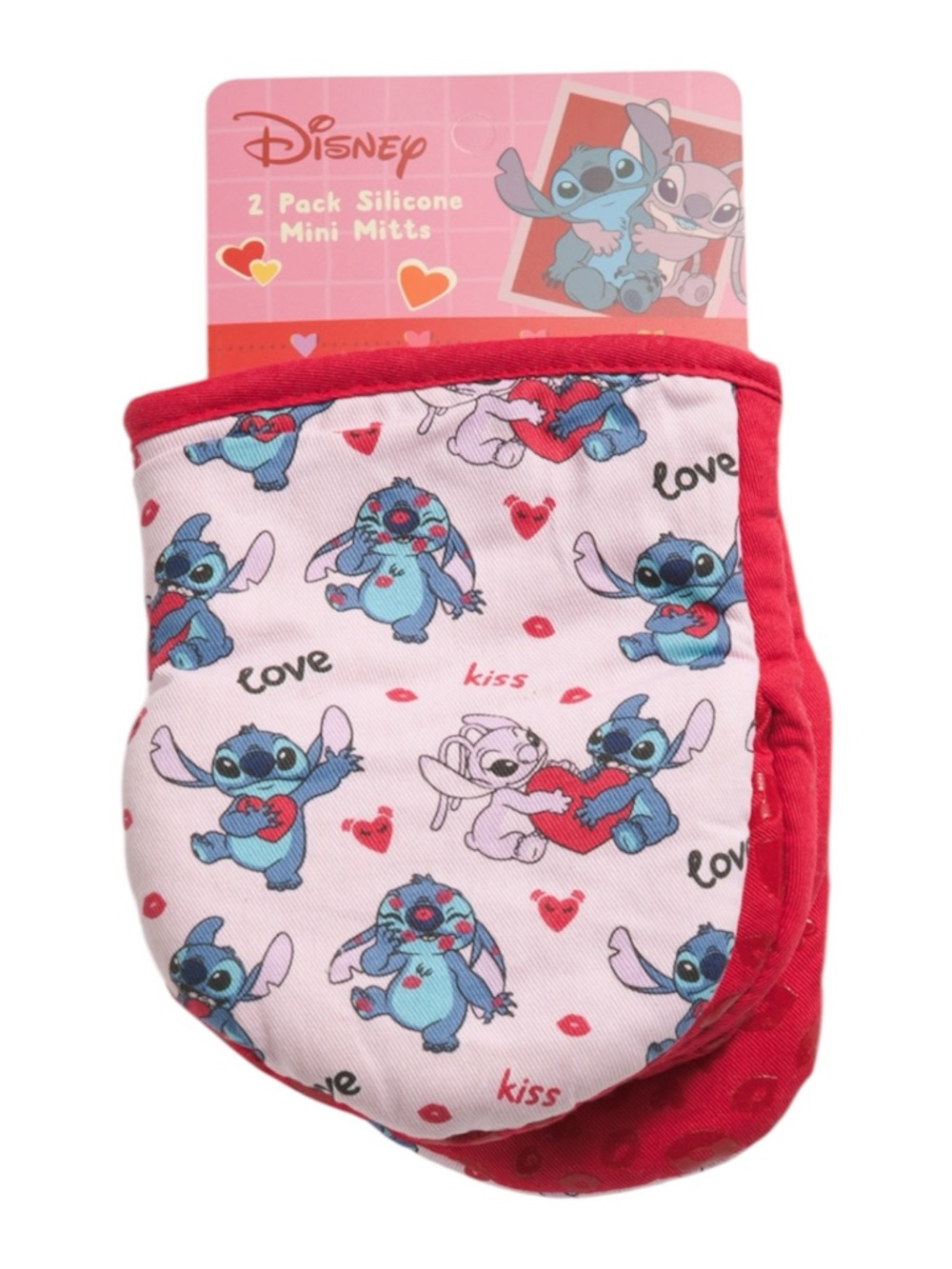 Disney New Lilo & Stitch - Stitch and Angel Love Silicone Oven Mitts